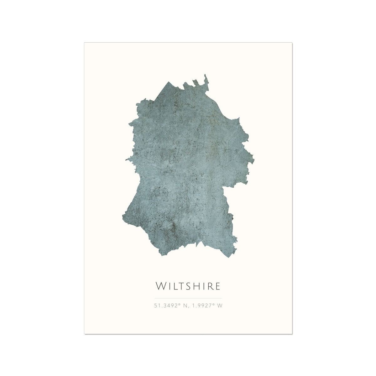Map of Wiltshire -  Fine Art Print