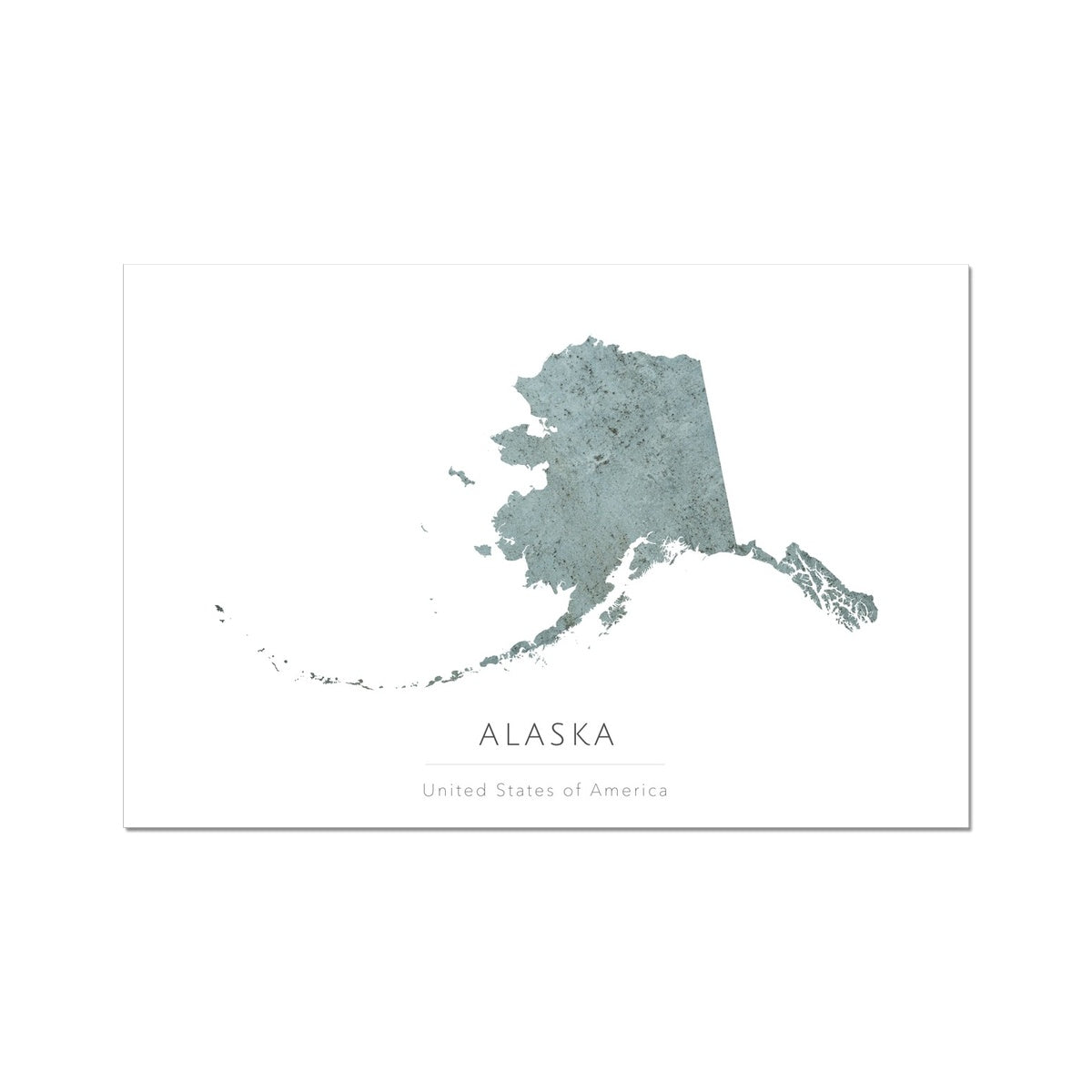 Map of Alaska -  Fine Art Print