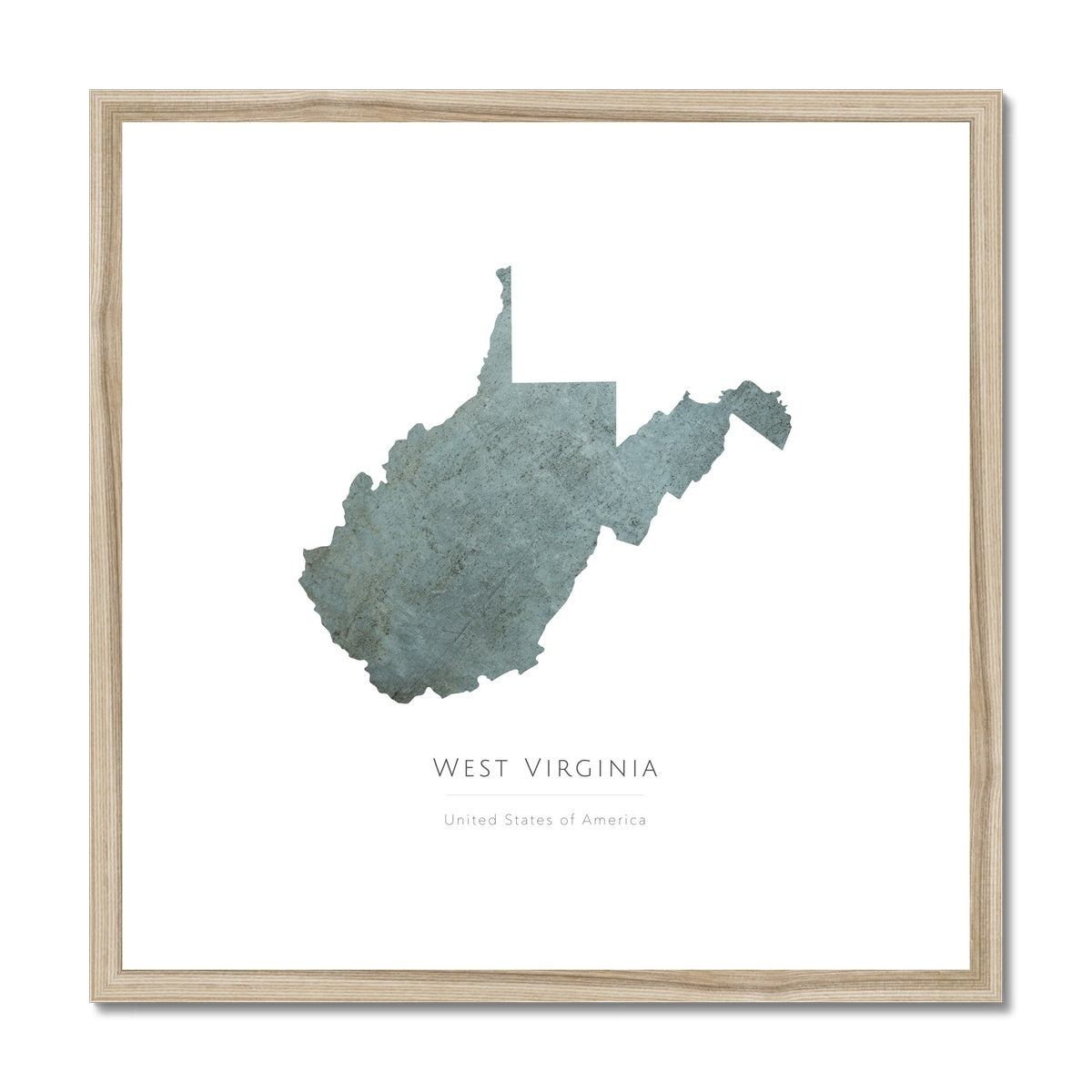 West Virginia -  Framed & Mounted Map