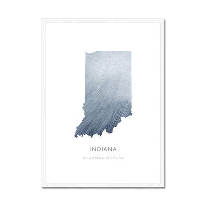 Indiana -  Framed & Mounted Map