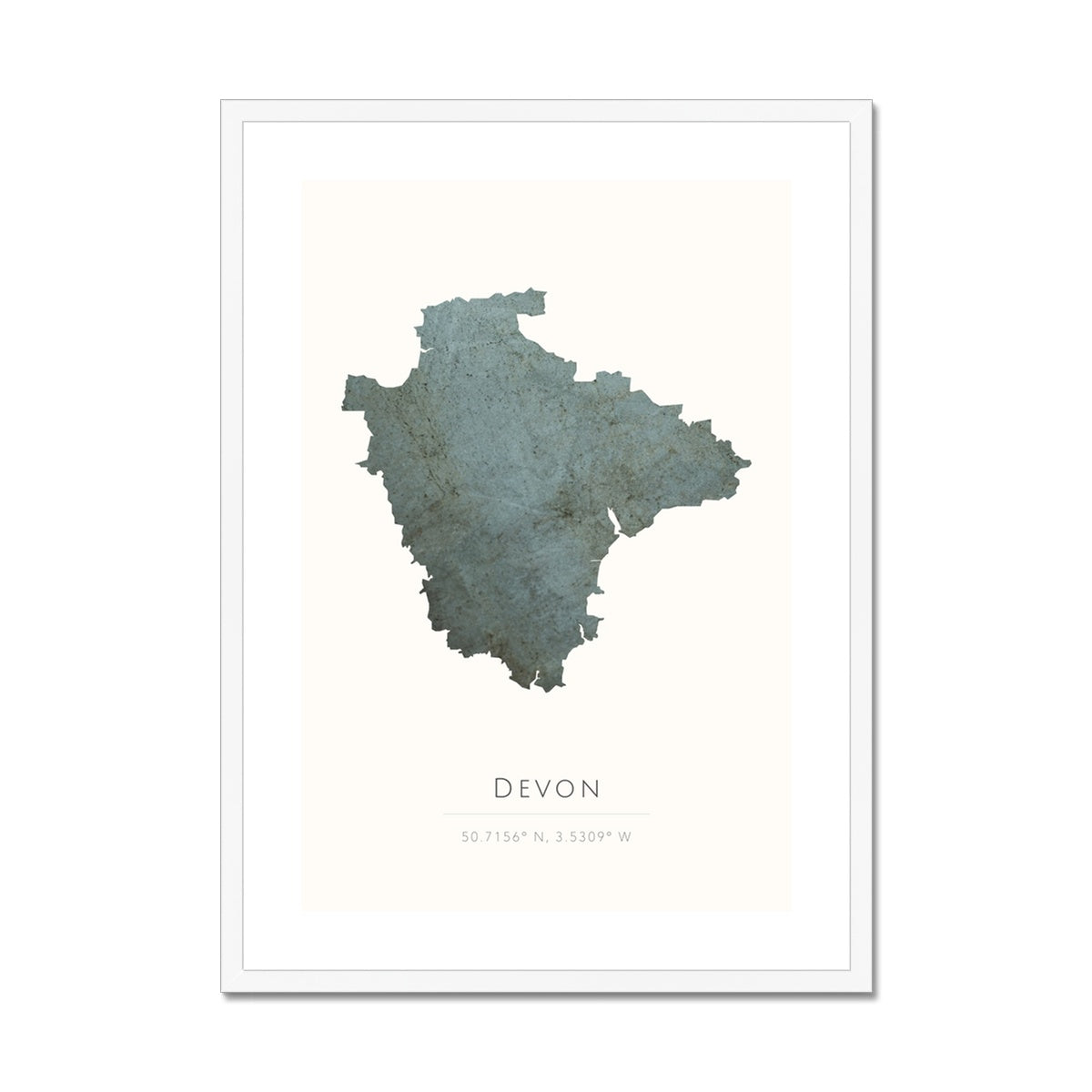 Devon -  Framed & Mounted Map