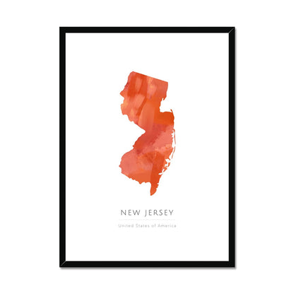 New Jersey -  Framed & Mounted Map