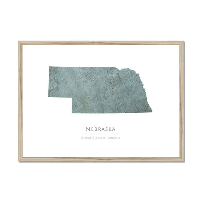 Nebraska -  Framed & Mounted Map