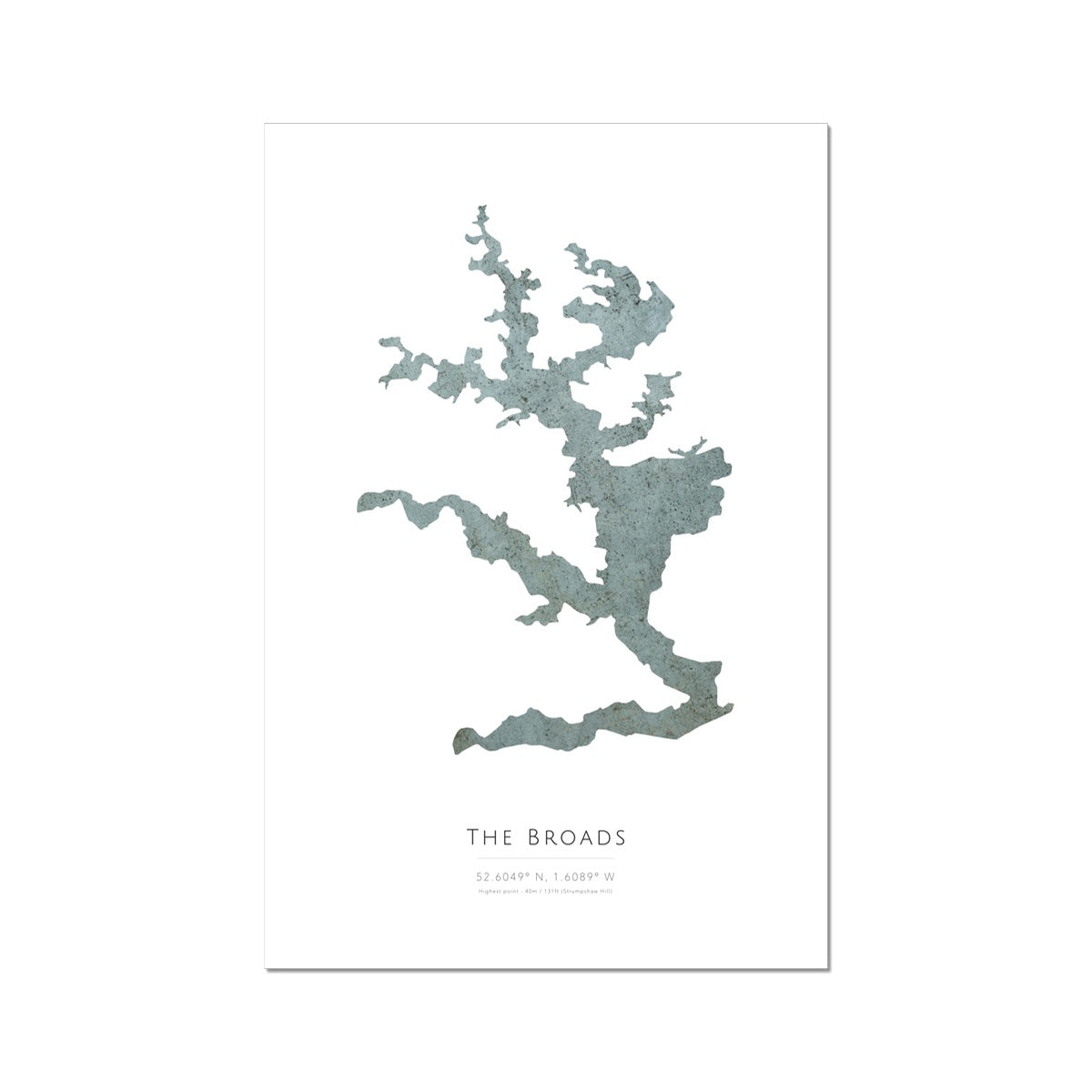 Map of The Broads -  Fine Art Print