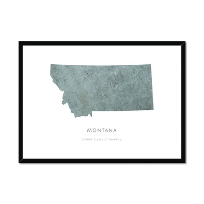 Montana -  Framed & Mounted Map