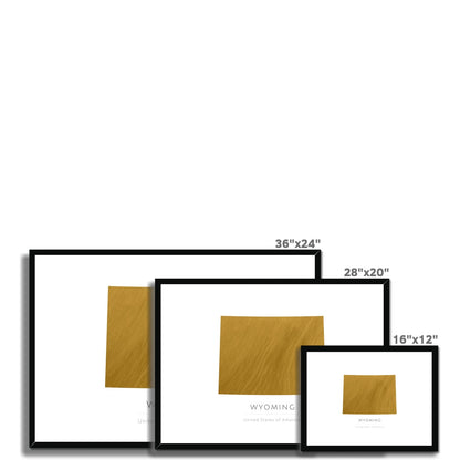 Wyoming -  Framed & Mounted Map