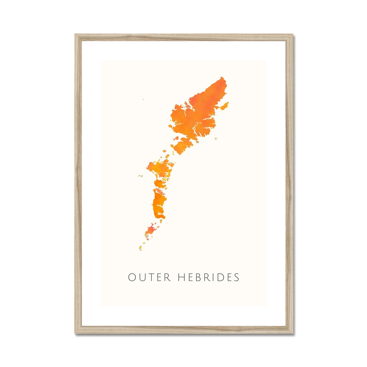 Outer Hebrides -  Framed & Mounted Map