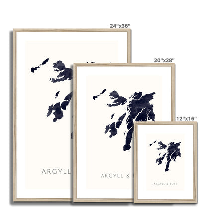 Argyll and Bute -  Framed & Mounted Map