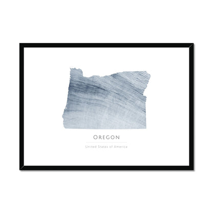 Oregon -  Framed & Mounted Map