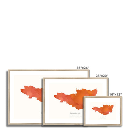 Somerset -  Framed & Mounted Map