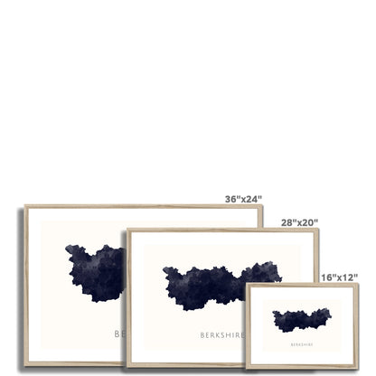 Berkshire -  Framed & Mounted Map