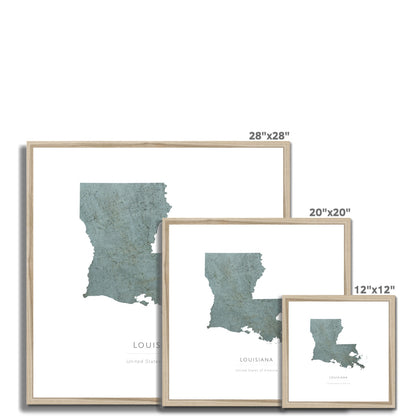 Louisiana -  Framed & Mounted Map