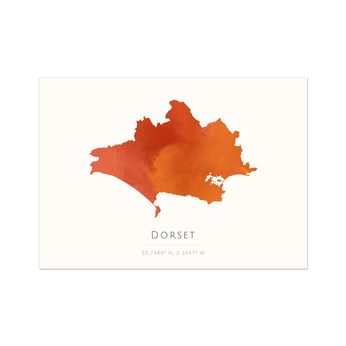 Map of Dorset -  Fine Art Print