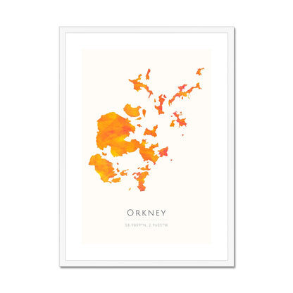 Custom Map for Ruth - Orkney Framed & Mounted Print