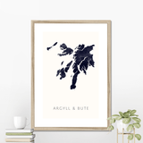 Argyll and Bute -  Framed & Mounted Map