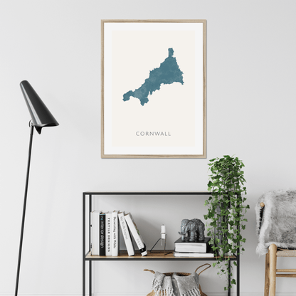 Cornwall -  Framed & Mounted Map