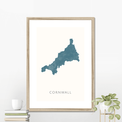 Cornwall -  Framed & Mounted Map