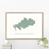 Dumfries & Galloway -  Framed & Mounted Map