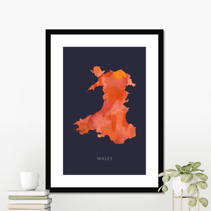 Wales -  Framed & Mounted Map