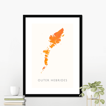 Outer Hebrides -  Framed & Mounted Map