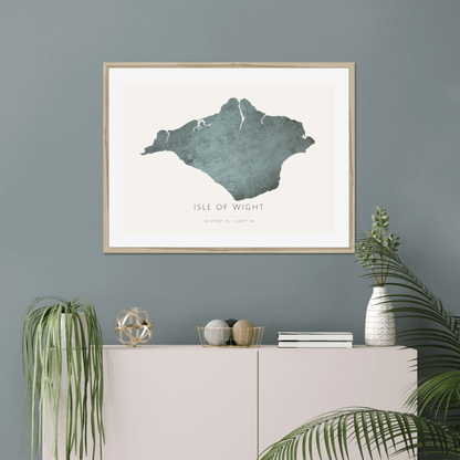 Isle of Wight -  Framed & Mounted Map