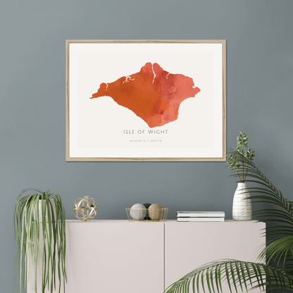 Isle of Wight -  Framed & Mounted Map