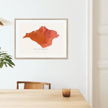 Isle of Wight -  Framed & Mounted Map