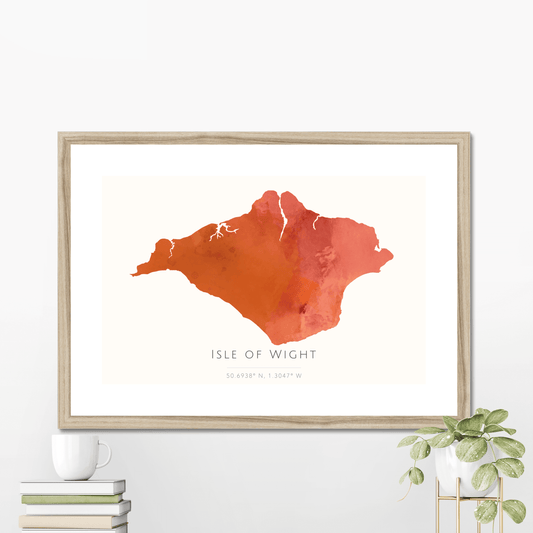 Map of the Isle of Wight -  Fine Art Print