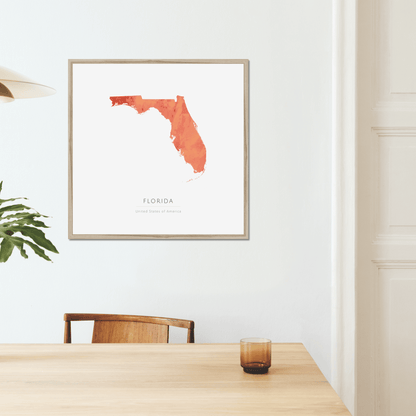 Florida -  Framed & Mounted Map