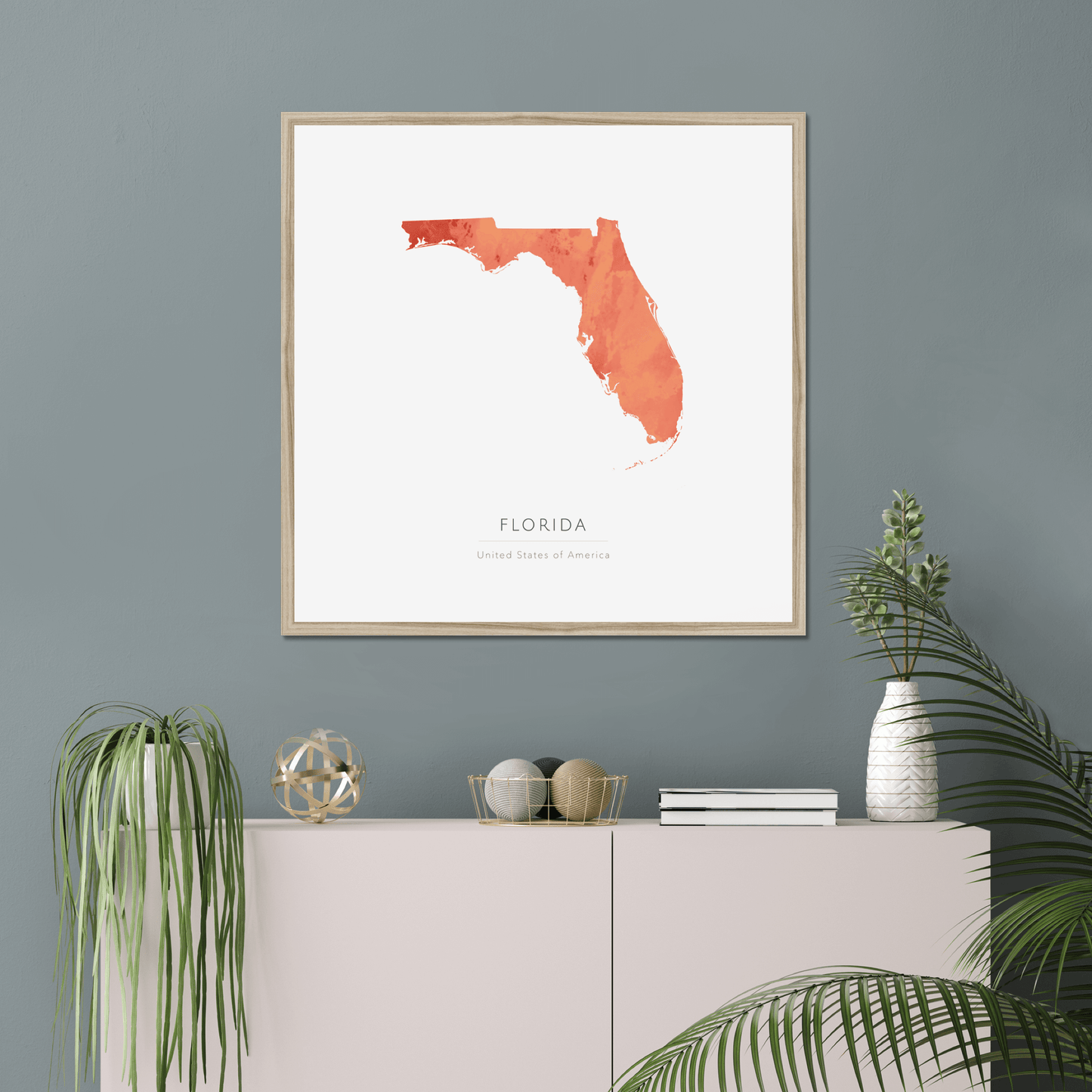 Florida -  Framed & Mounted Map