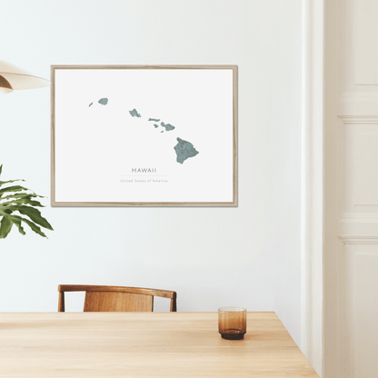 Hawaii -  Framed & Mounted Map