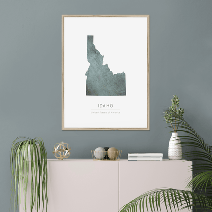 Idaho -  Framed & Mounted Map