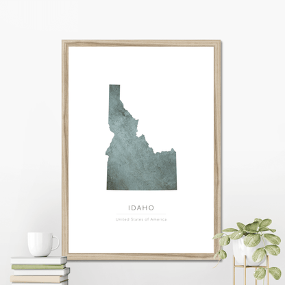 Idaho -  Framed & Mounted Map