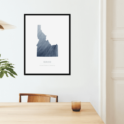 Idaho -  Framed & Mounted Map