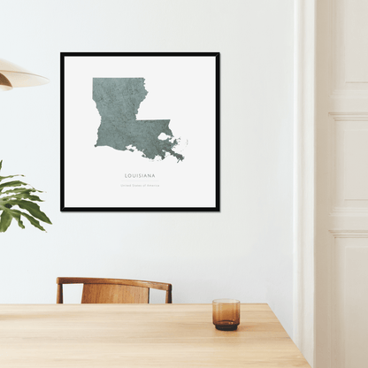 Louisiana -  Framed & Mounted Map