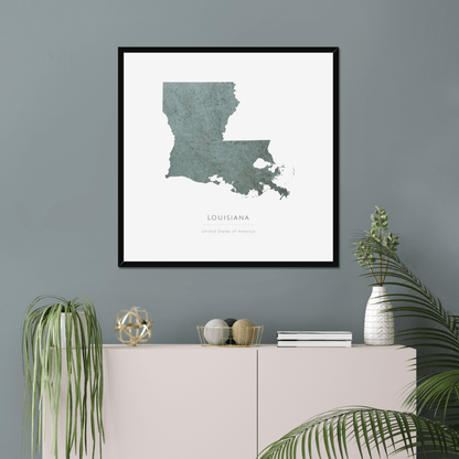 Louisiana -  Framed & Mounted Map