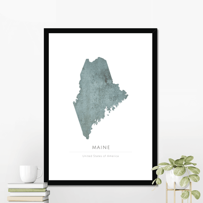 Maine -  Framed & Mounted Map