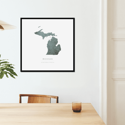 Michigan -  Framed & Mounted Map