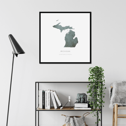 Michigan -  Framed & Mounted Map