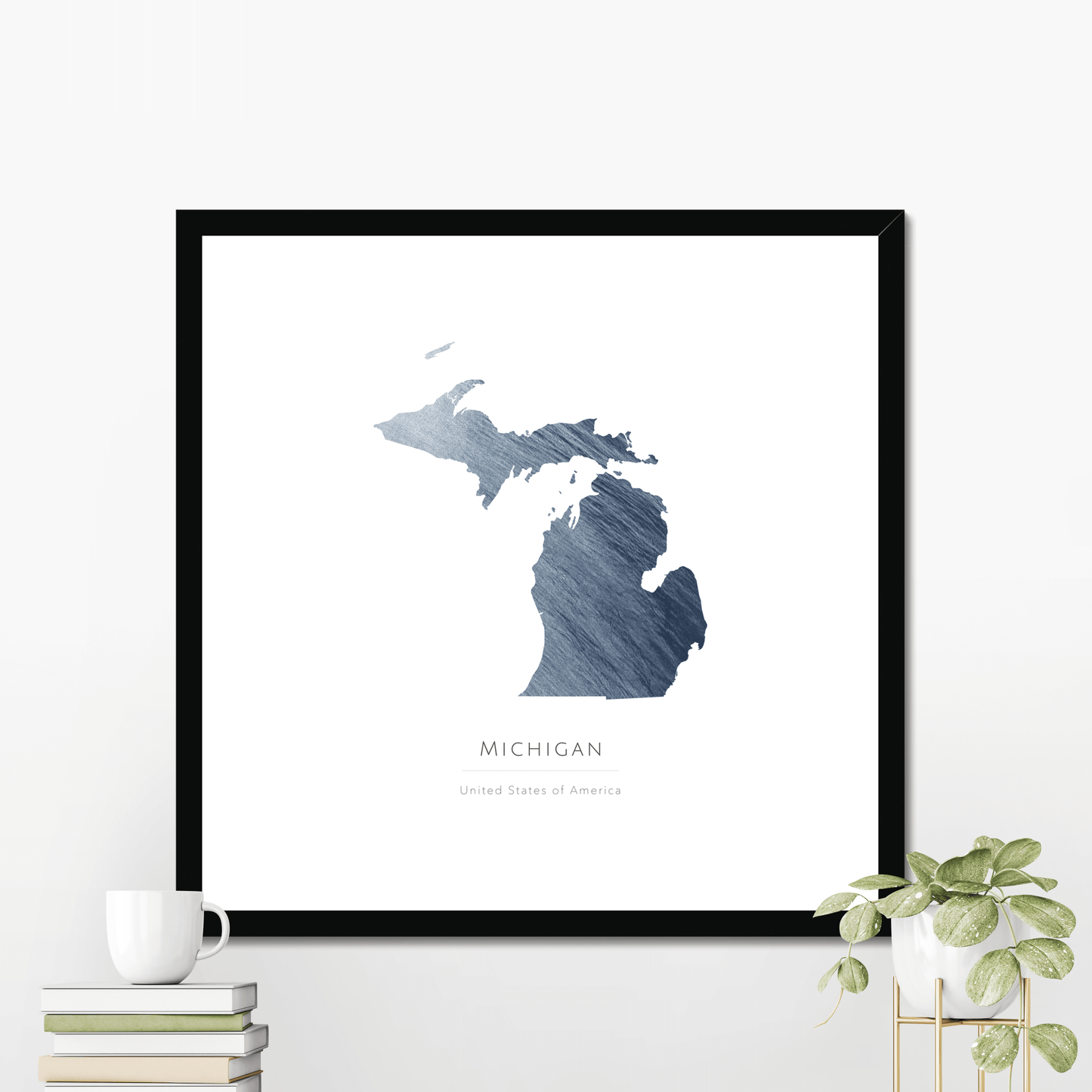 Michigan -  Framed & Mounted Map