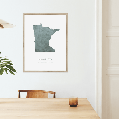 Minnesota -  Framed & Mounted Map