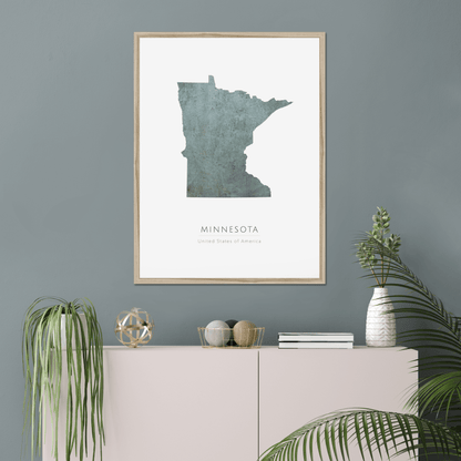 Minnesota -  Framed & Mounted Map