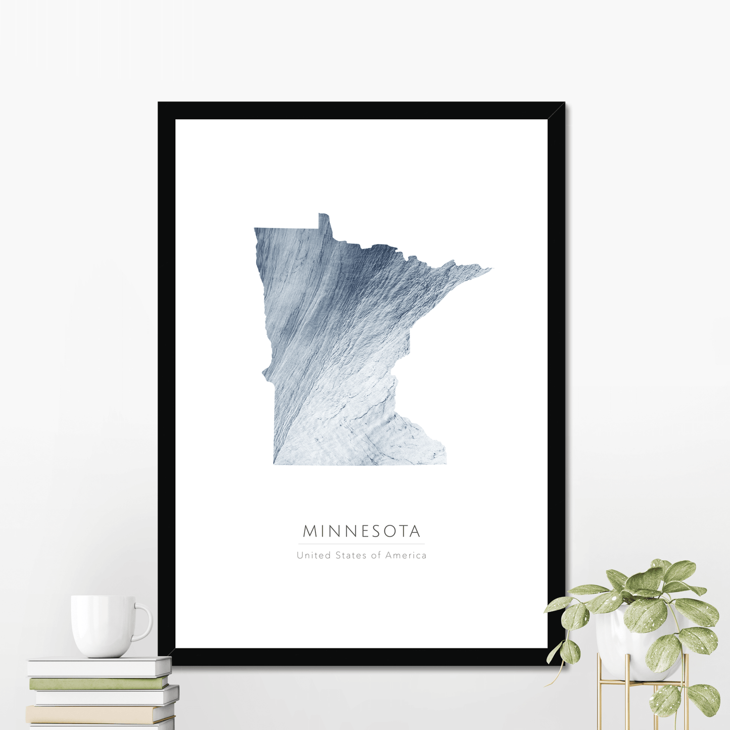 Minnesota -  Framed & Mounted Map