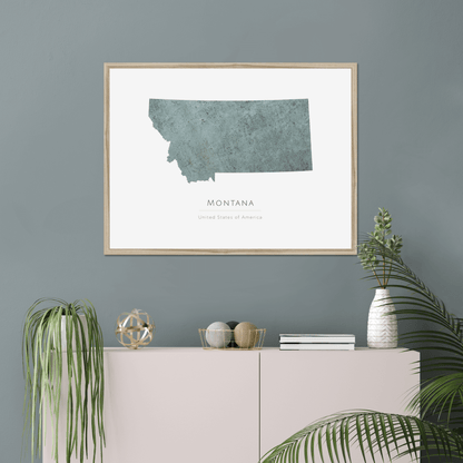 Montana -  Framed & Mounted Map