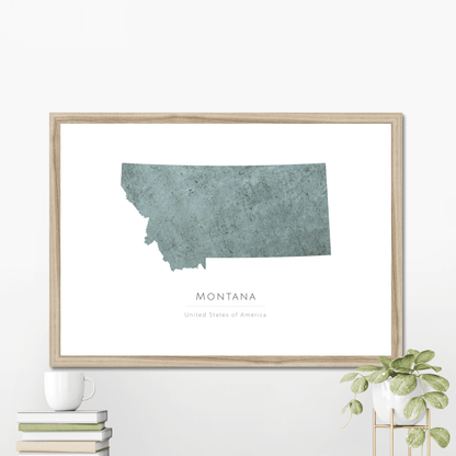 Montana -  Framed & Mounted Map