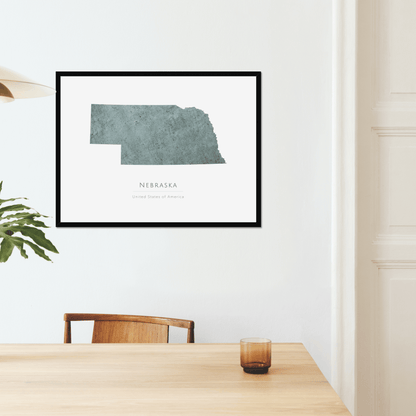 Nebraska -  Framed & Mounted Map