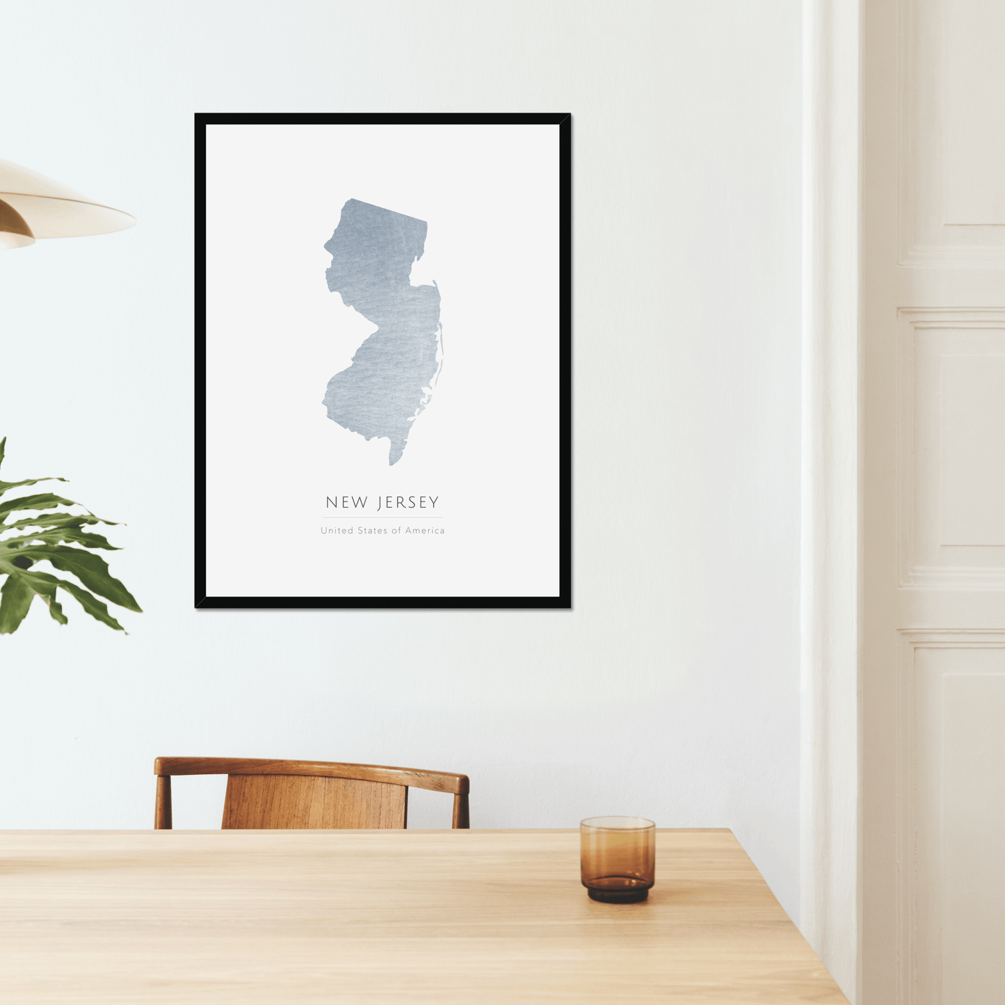 New Jersey -  Framed & Mounted Map