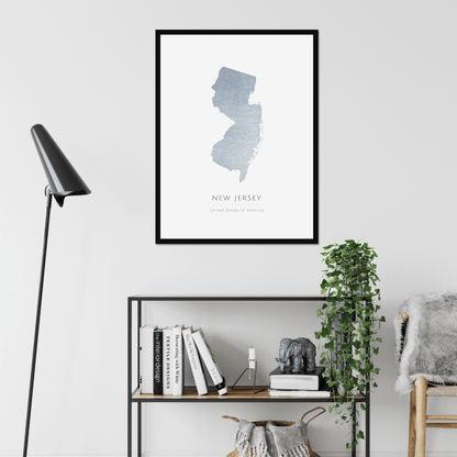 New Jersey -  Framed & Mounted Map