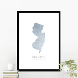 New Jersey -  Framed & Mounted Map