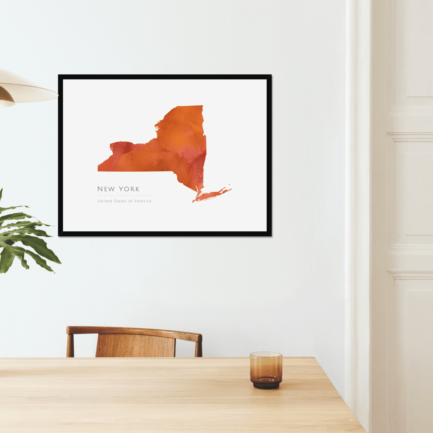 New York -  Framed & Mounted Map
